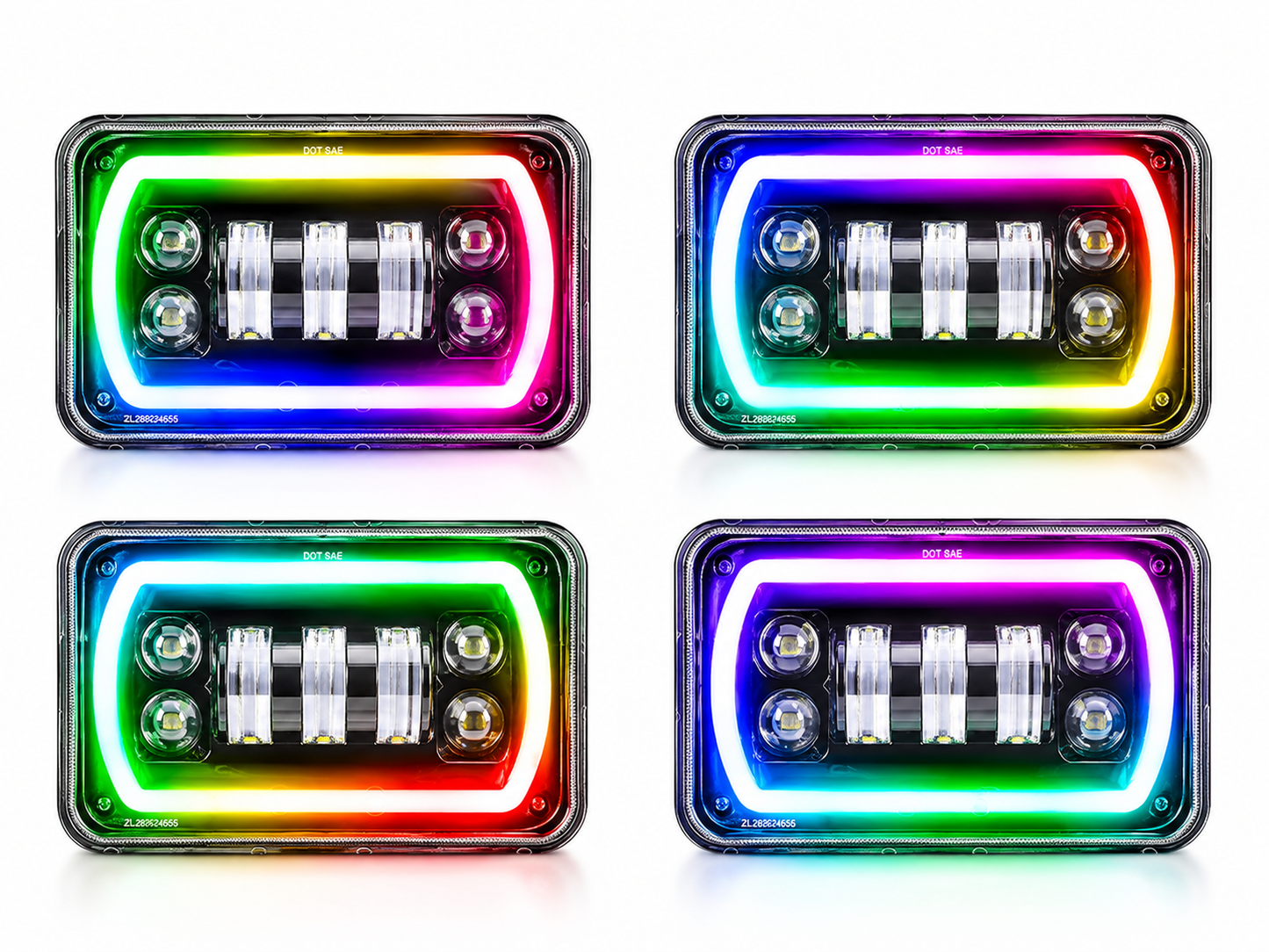 4x6" LED Halo Headlights