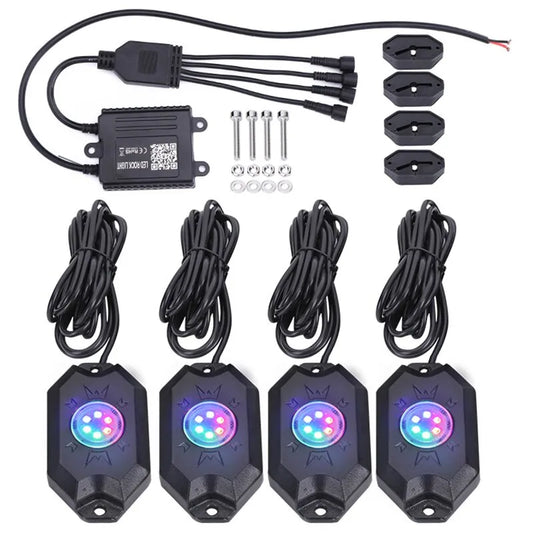 RGB LED Rock Lights – App Controlled | IP68 Waterproof