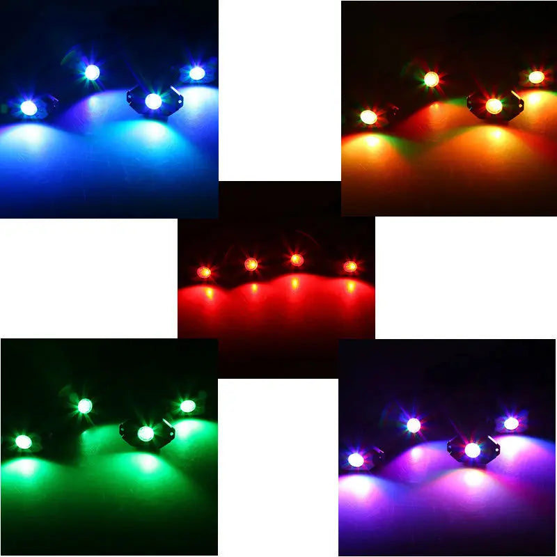 RGB LED Rock Lights – App Controlled | IP68 Waterproof