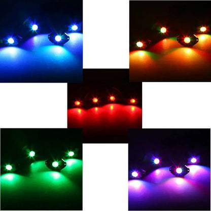 RGB LED Rock Lights – App Controlled | IP68 Waterproof