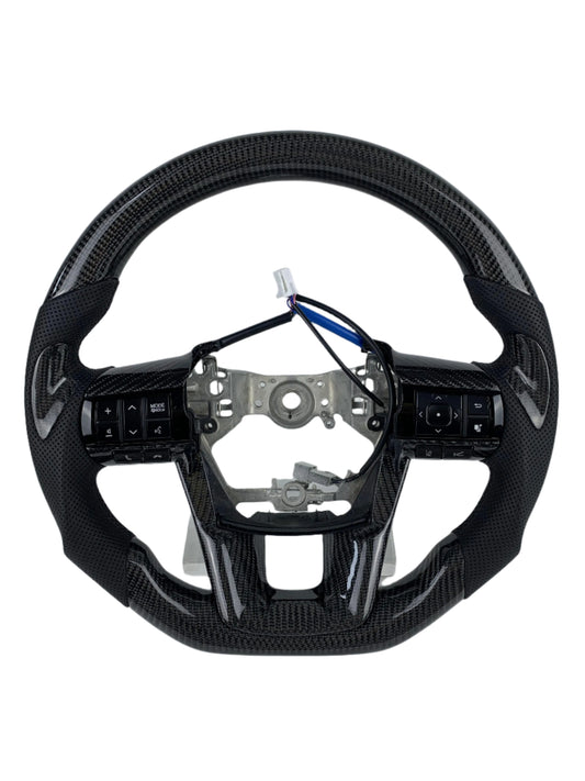 Hydro Dip Carbon Fibre Steering Wheel Core With Buttons – For Toyota Hilux N80